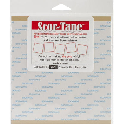 Scor - Tape 6" x 6" Double - Sided Adhesive Sheets - 5 pack - Honey Bee Stamps