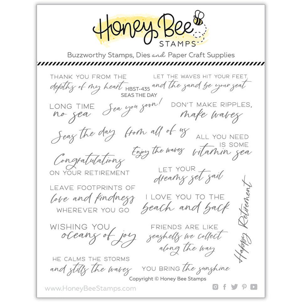 Seas The Day - 6x6 Photopolymer Stamp Set - Honey Bee Stamps