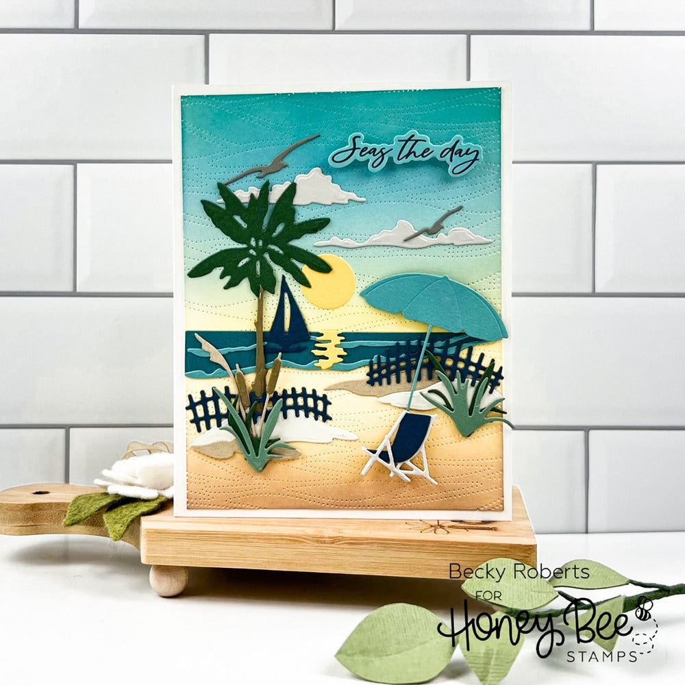 Seas The Day - 6x6 Photopolymer Stamp Set - Honey Bee Stamps