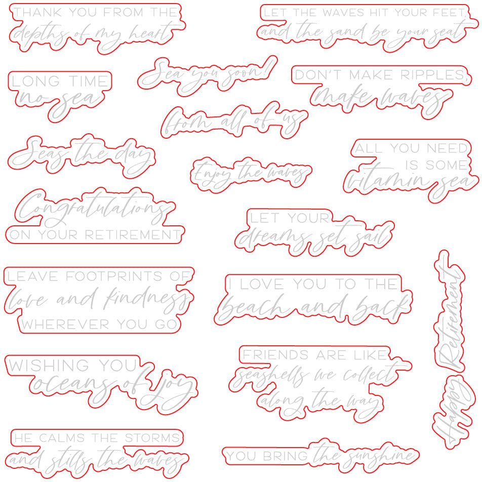 Seas The Day - Honey Cuts - Coordinating Dies - Honey Bee Stamps