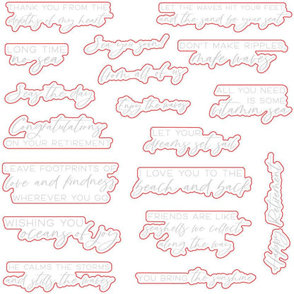 Seas The Day - Honey Cuts - Coordinating Dies - Honey Bee Stamps