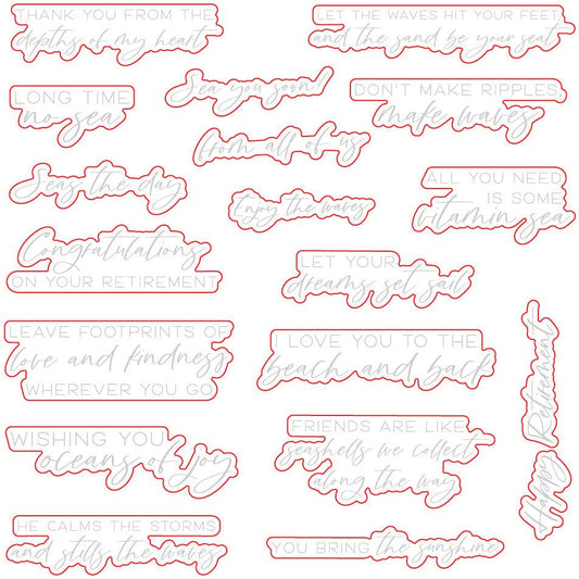 Seas The Day - Honey Cuts - Coordinating Dies - Honey Bee Stamps