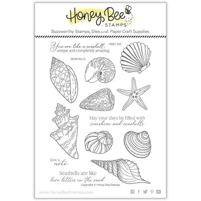 Seashells - 6x8 Photopolymer Stamp Set - Honey Bee Stamps