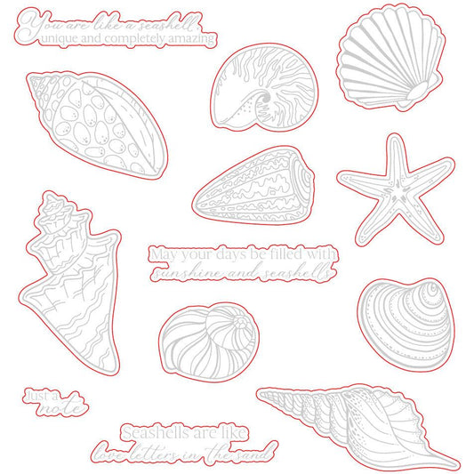 Seashells - Honey Cuts - Coordinating Dies - Honey Bee Stamps