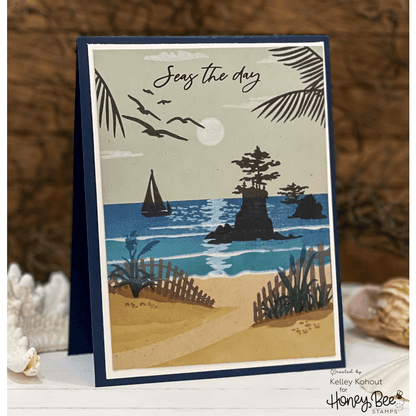 Seaside Summer - 6x8 Photopolymer Stamp Set - Honey Bee Stamps