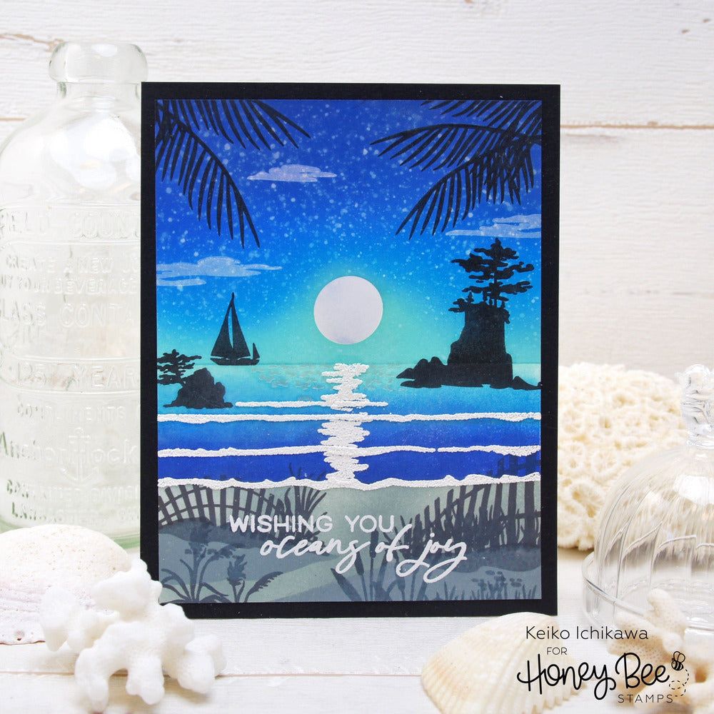 Seaside Summer - 6x8 Photopolymer Stamp Set - Honey Bee Stamps