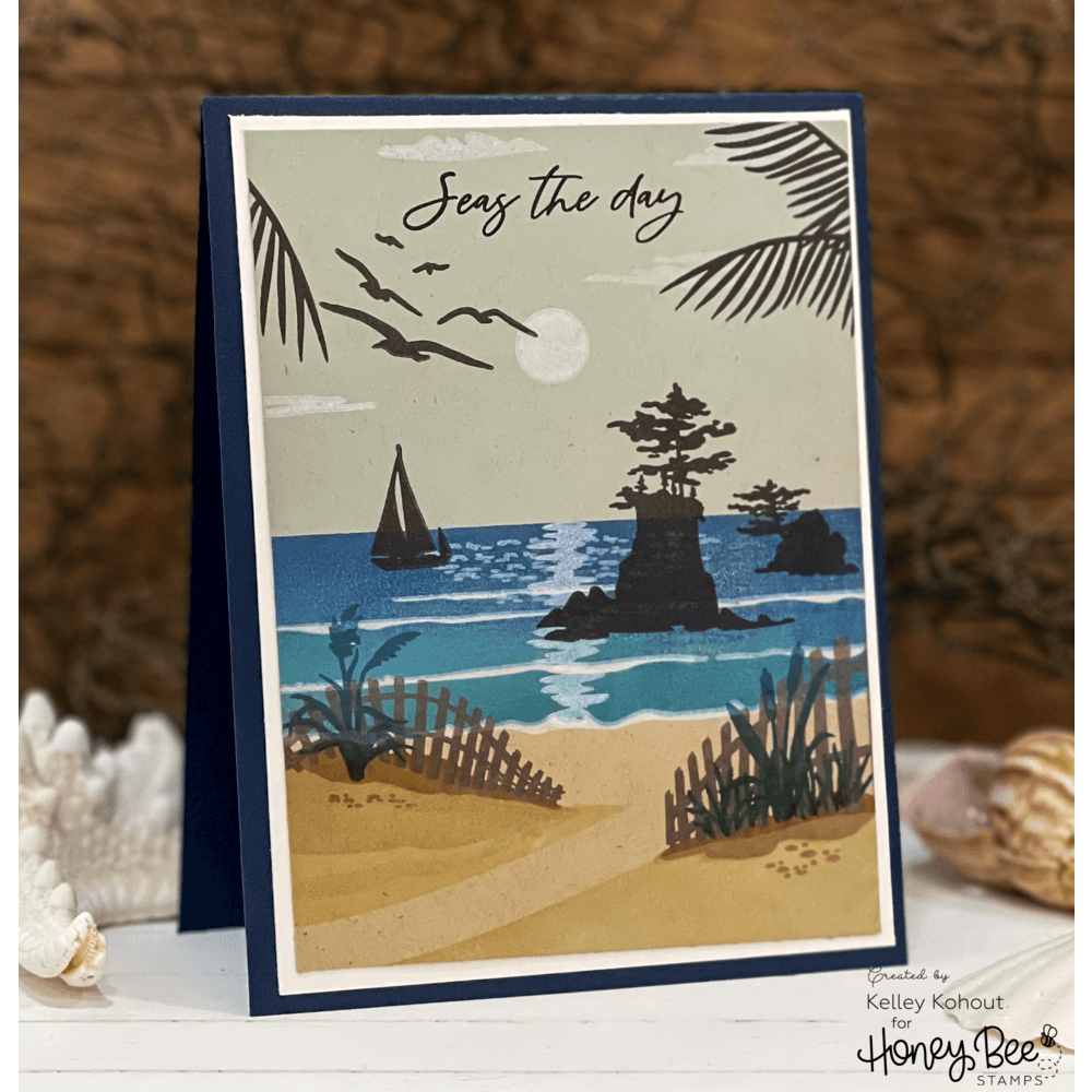 Seaside Summer - 6x8 Stamp Set - Honey Bee Stamps