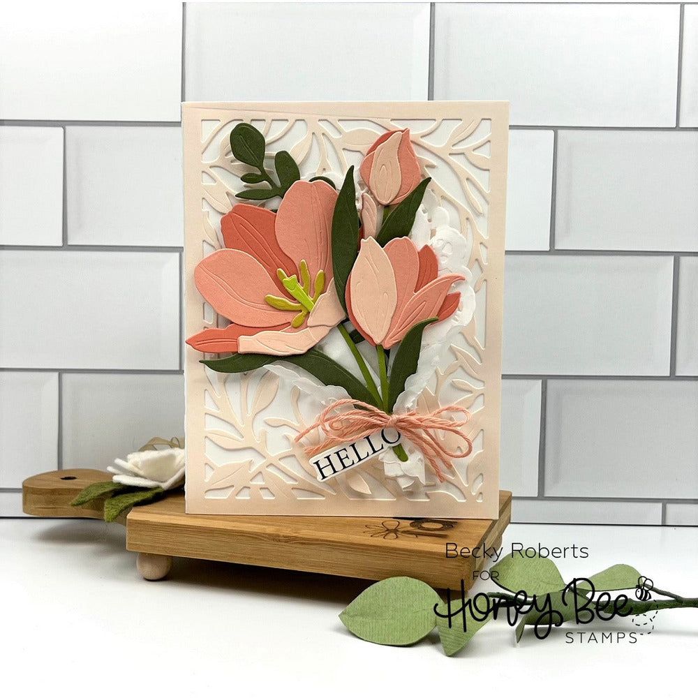Secret Garden A2 Cover Plate - Honey Cuts - Stand - Alone Dies - Honey Bee Stamps
