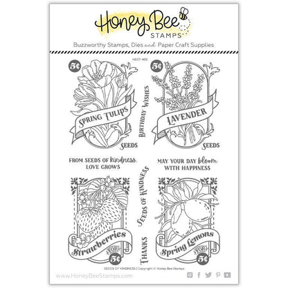 Seeds Of Kindness - 6x8 Photopolymer Stamp Set - Honey Bee Stamps