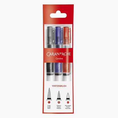 Set of 3 Pro Water Brushes, Caran d'Ache Museum Aquarelle Waterbrush - Honey Bee Stamps
