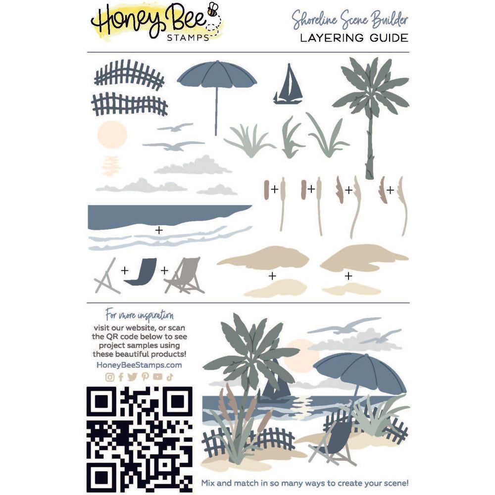 Shoreline Scene Builder - Honey Cuts - Stand - Alone Dies - Honey Bee Stamps