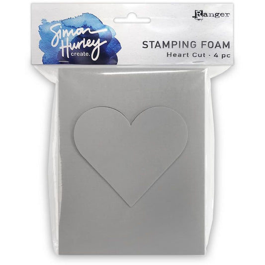 Simon Hurley Stamping Foam 4pc Heart Cut - Honey Bee Stamps