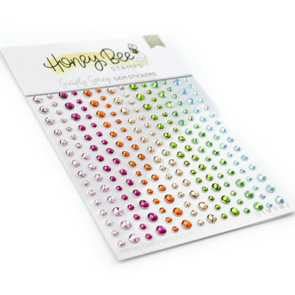 Simply Spring Gem Stickers - 210 Count - Honey Bee Stamps