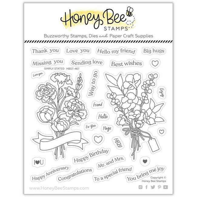 Simply Stated - 6x6 Stamp Set - Honey Bee Stamps