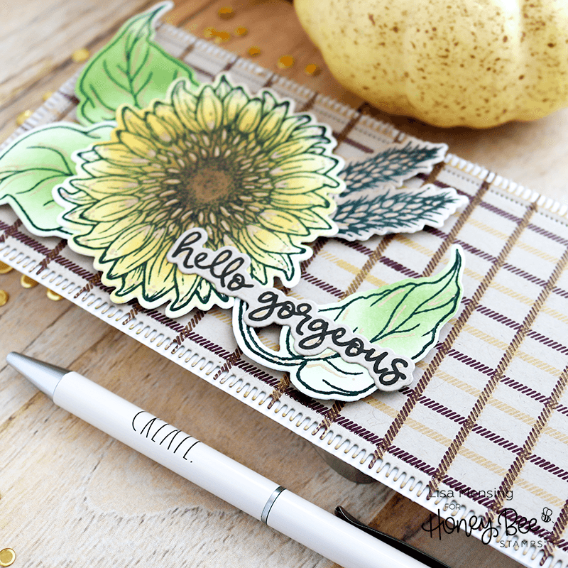 Slimline Sentiments: Blanket Edge Frame - Honey Cuts - Stand - Alone Dies - Retiring - Honey Bee Stamps