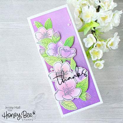 Slimline Sentiments: Eyelet - Honey Cuts - Stand - Alone Dies - Retiring - Honey Bee Stamps