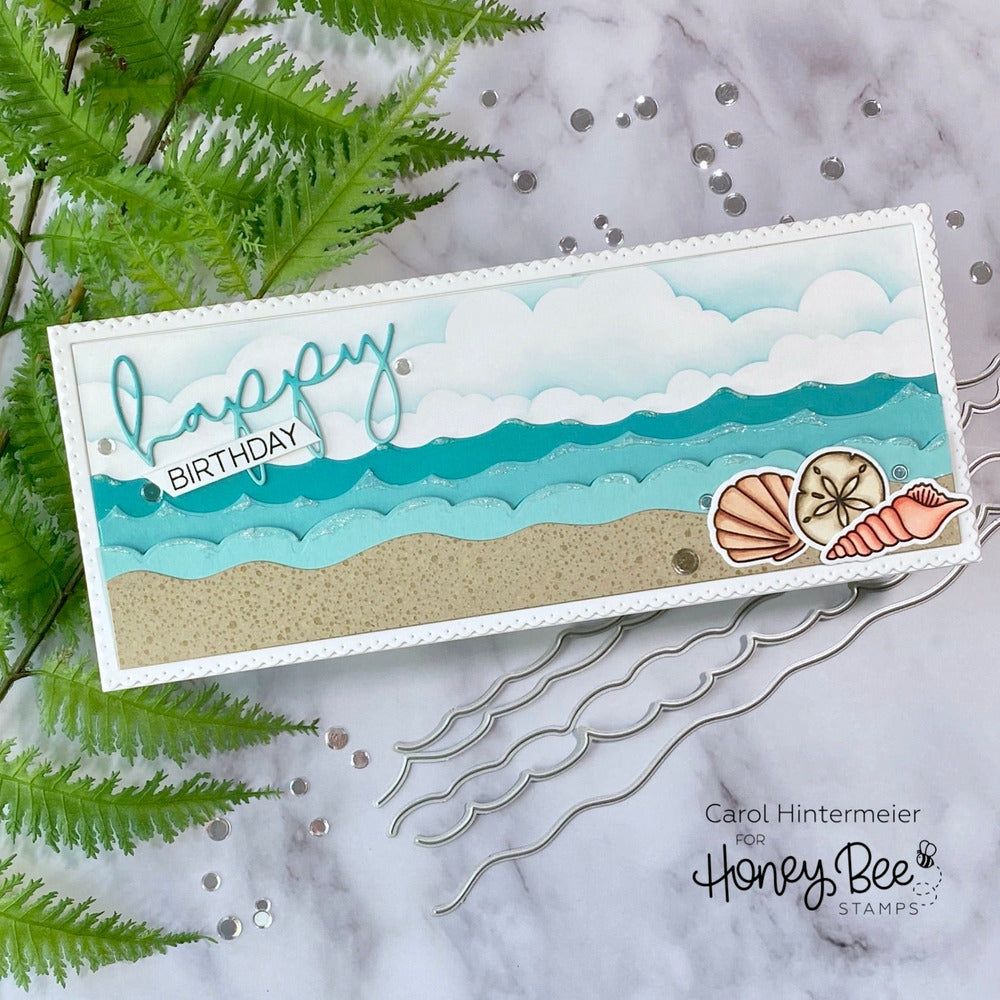 Slimline Sentiments: Eyelet - Honey Cuts - Stand - Alone Dies - Retiring - Honey Bee Stamps