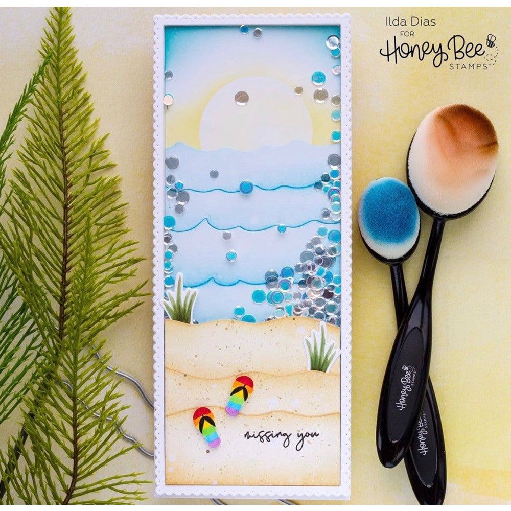 Slimline Sentiments: Eyelet - Honey Cuts - Stand - Alone Dies - Retiring - Honey Bee Stamps