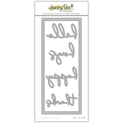 Slimline Sentiments: Eyelet - Honey Cuts - Stand - Alone Dies - Retiring - Honey Bee Stamps