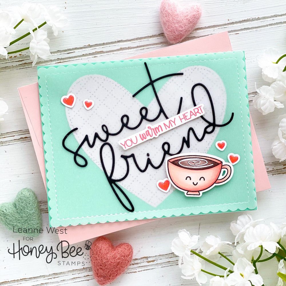 Slimline Sentiments: Stitched - Honey Cuts - Stand - Alone Dies - Retiring - Honey Bee Stamps