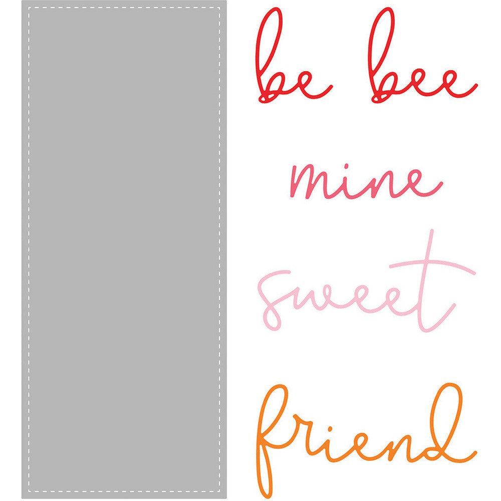 Slimline Sentiments: Stitched - Honey Cuts - Stand - Alone Dies - Retiring - Honey Bee Stamps