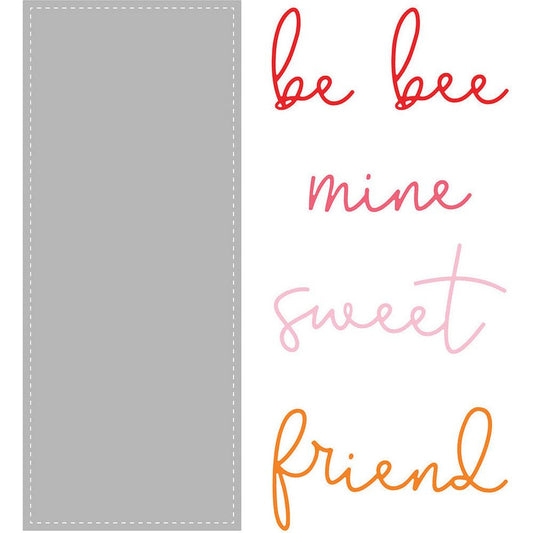 Slimline Sentiments: Stitched - Honey Cuts - Stand - Alone Dies - Retiring - Honey Bee Stamps