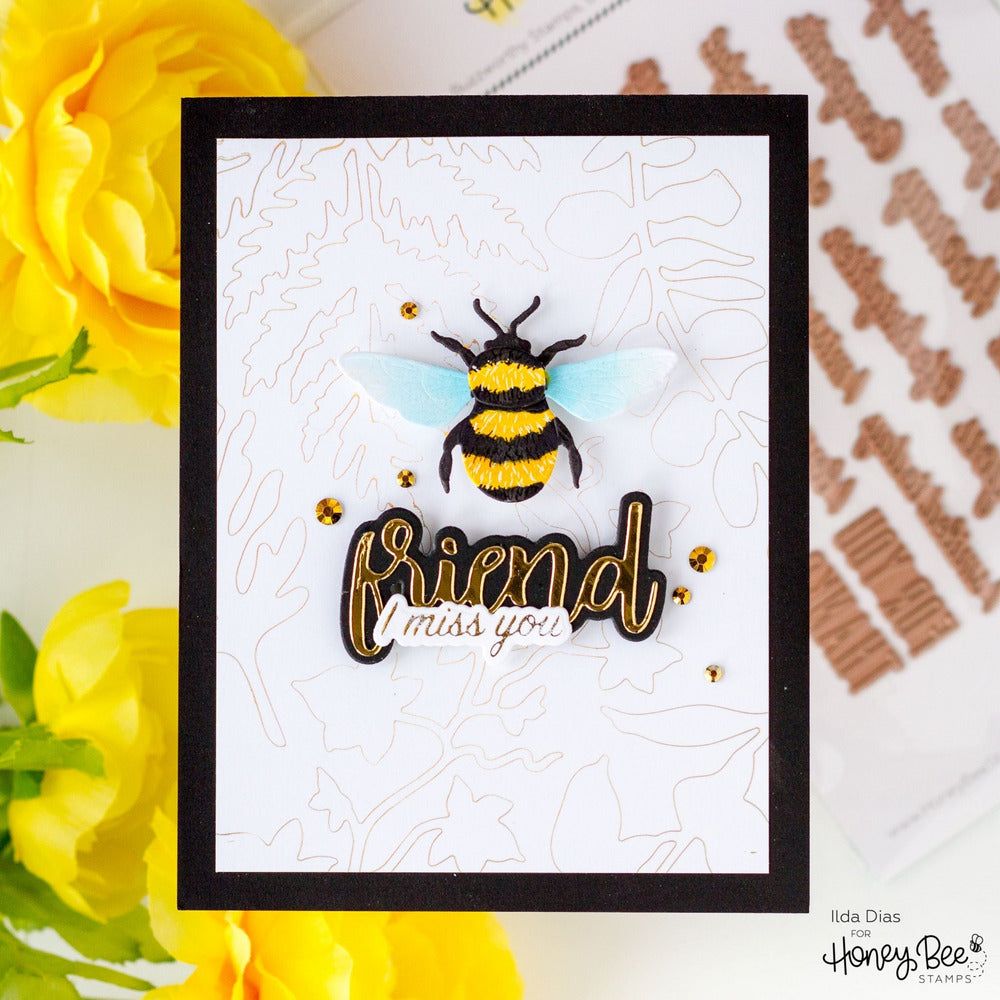 Small Card - Hot Foil Plate - Retiring - Honey Bee Stamps