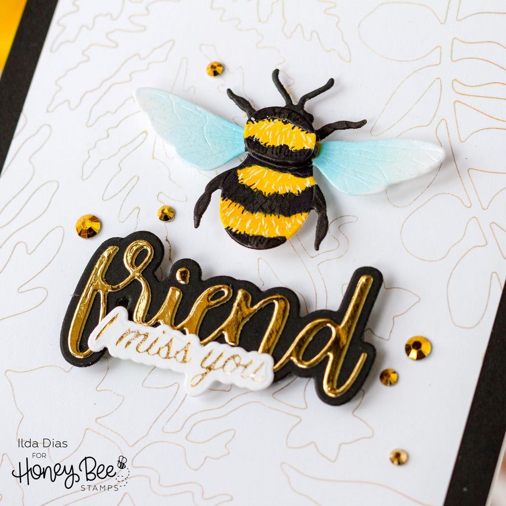 Small Card - Hot Foil Plate - Retiring - Honey Bee Stamps