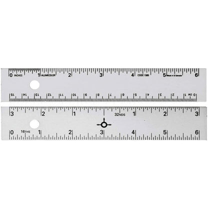 Small Straight Edge Ruler with Center-Finding Back 6" Card Size - Honey Bee Stamps