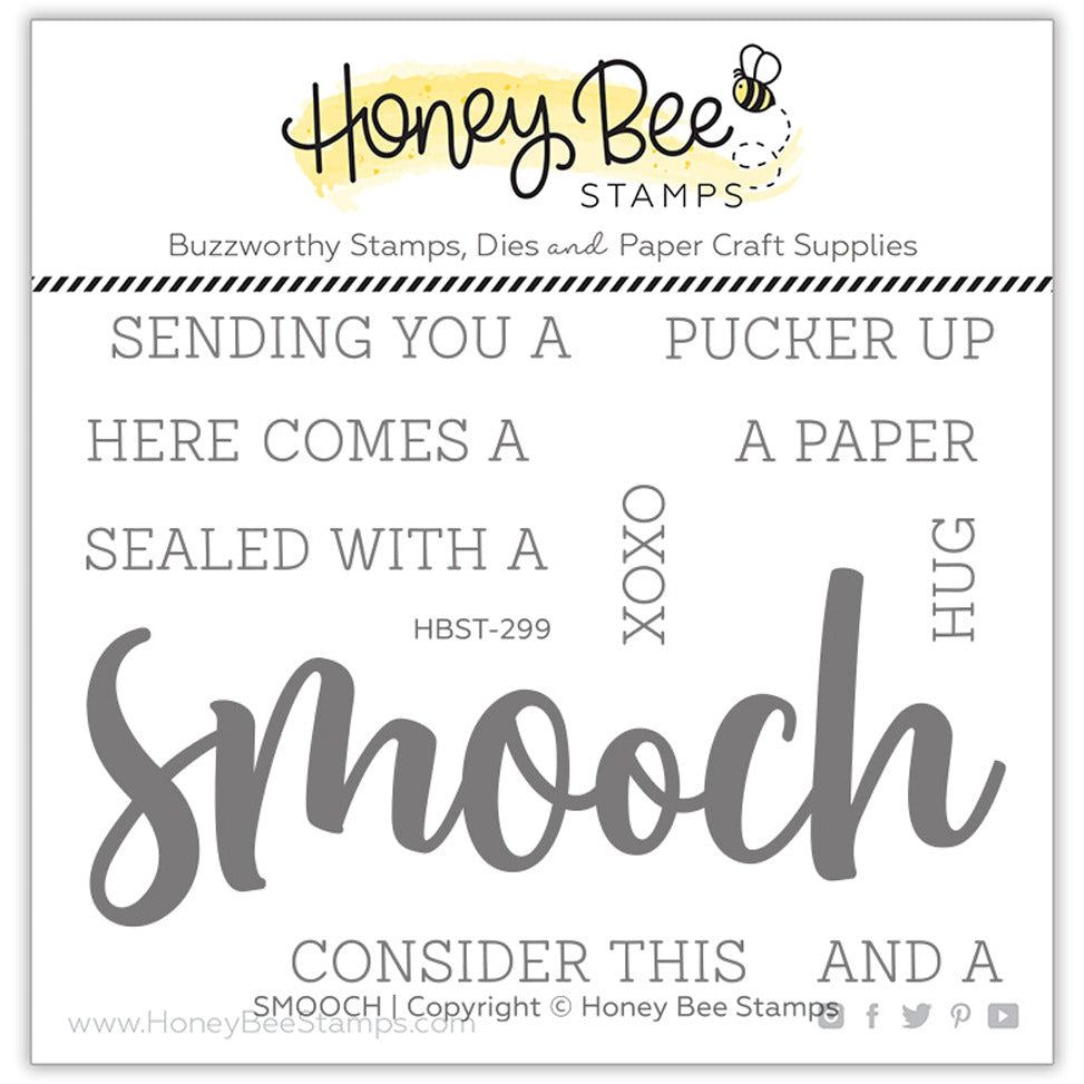 Smooch - 3x4 Photopolymer Stamp Set - Retiring - Honey Bee Stamps
