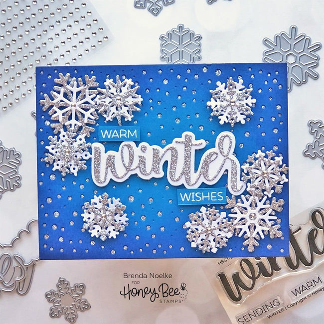 Snow Day - Background Stencil - Honey Bee Stamps