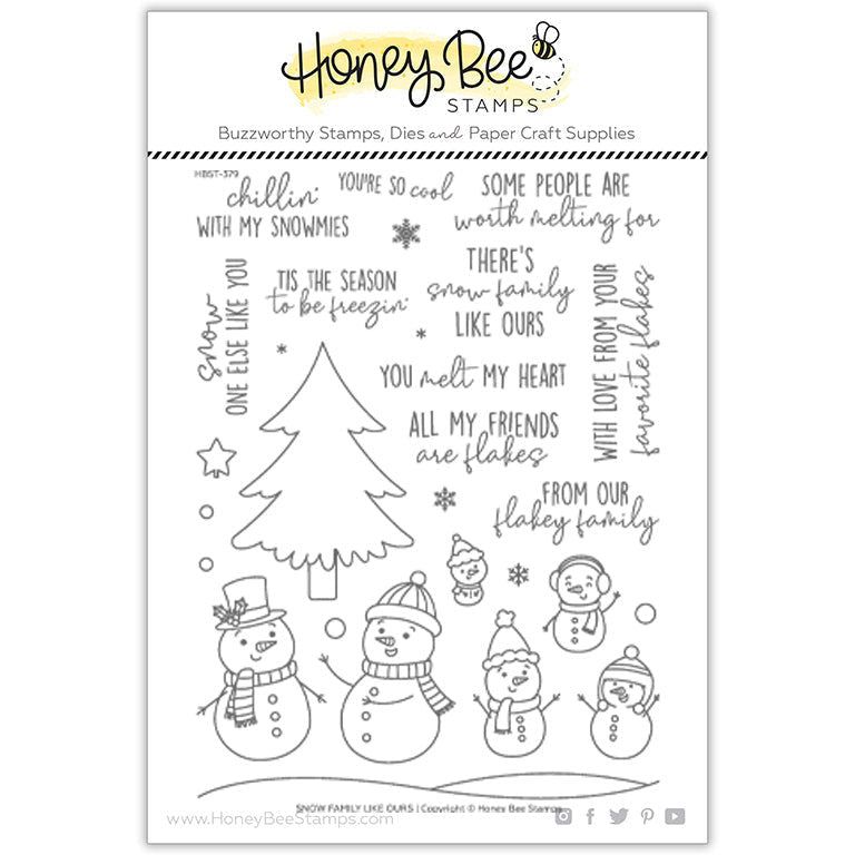 Snow Family Like Ours - 6x8 Photopolymer Stamp Set - Retiring - Honey Bee Stamps