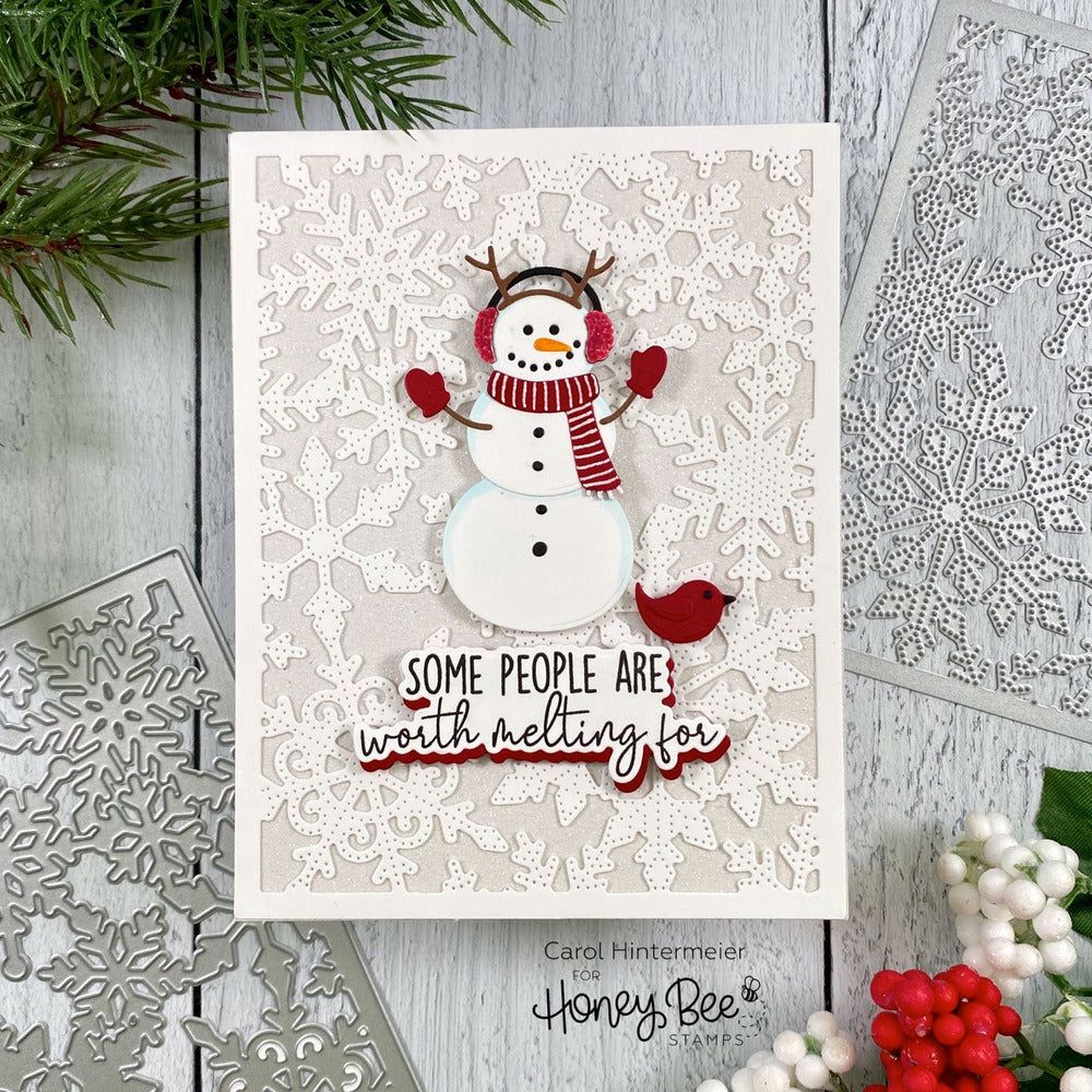 Snow Family Like Ours - Honey Cuts - Coordinating Dies - Retiring - Honey Bee Stamps