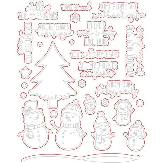 Snow Family Like Ours - Honey Cuts - Coordinating Dies - Retiring - Honey Bee Stamps
