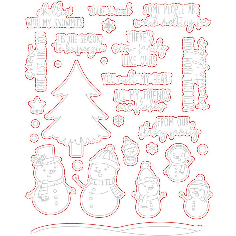 Snow Family Like Ours - Honey Cuts - Coordinating Dies - Retiring - Honey Bee Stamps