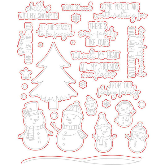 Snow Family Like Ours - Honey Cuts - Coordinating Dies - Retiring - Honey Bee Stamps