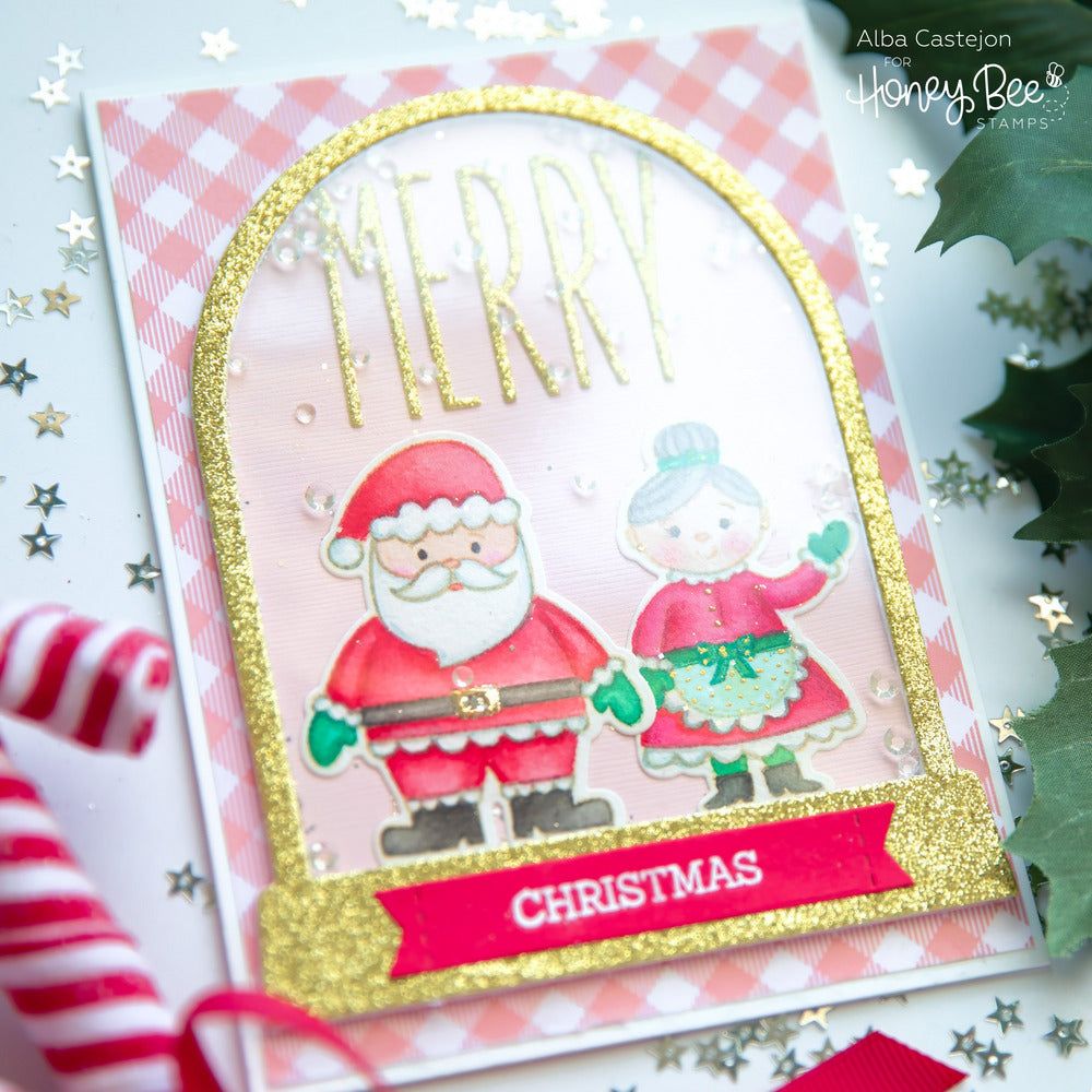 Snow Globe A2 Shaker or Card Base - Honey Cuts - Stand - Alone Dies - Honey Bee Stamps