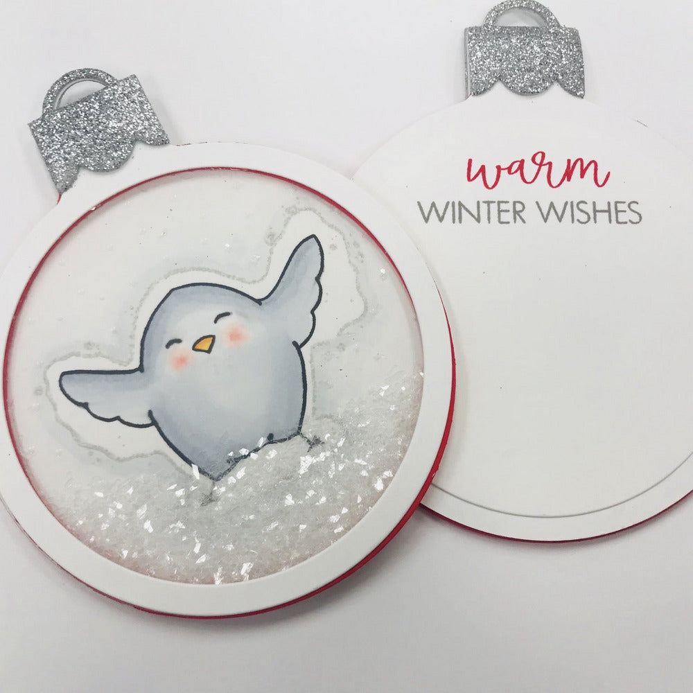 Snow Globe and Ornament Shaker Card - Honey Cuts - Stand - Alone Dies - Honey Bee Stamps