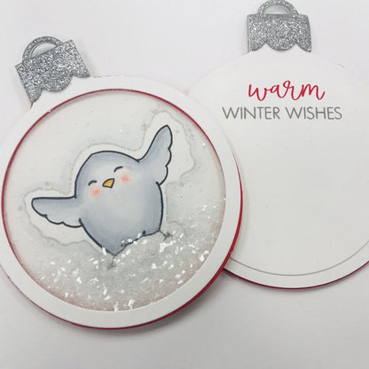 Snow Globe and Ornament Shaker Card - Honey Cuts - Stand - Alone Dies - Honey Bee Stamps