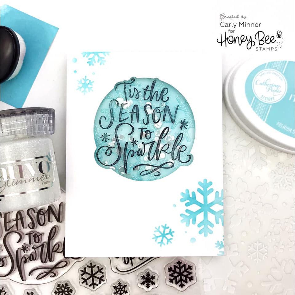 Snowfall - Background Stencil - Honey Bee Stamps