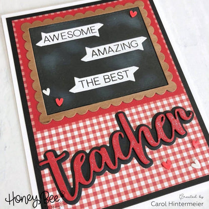 Special Teacher - Honey Cuts - Stand - Alone Dies - Retiring - Honey Bee Stamps