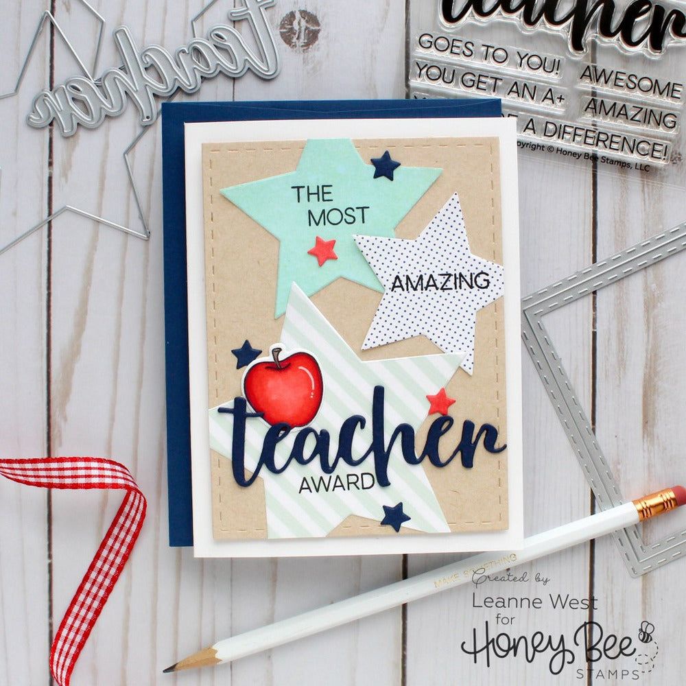 Special Teacher - Honey Cuts - Stand - Alone Dies - Retiring - Honey Bee Stamps