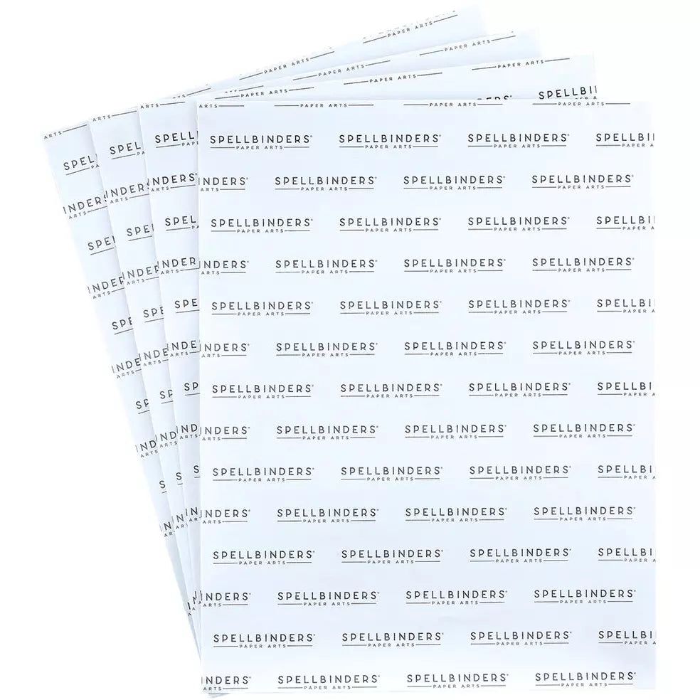 Spellbinders White Double-Sided Adhesive Liner Sheets - 8.5x11” - 4 Pack - Honey Bee Stamps