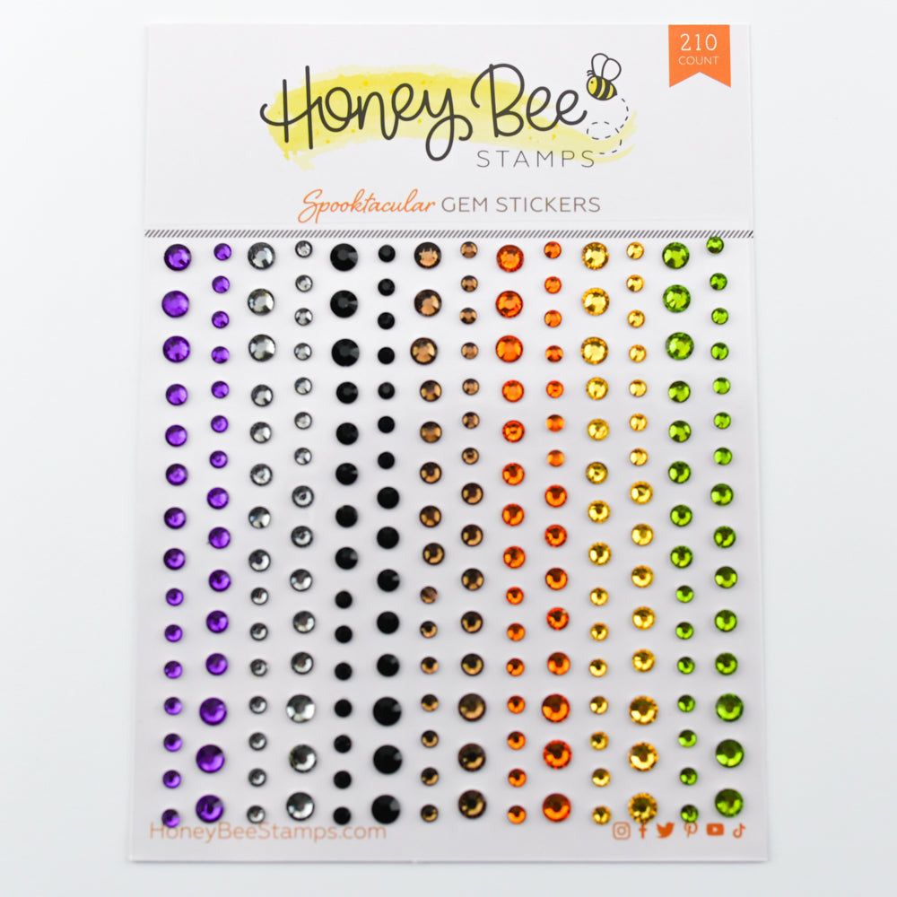 Spooktacular Gem Stickers - 210 Count - Honey Bee Stamps