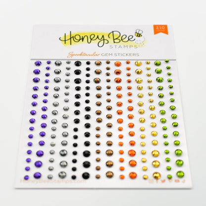 Spooktacular Gem Stickers - 210 Count - Honey Bee Stamps