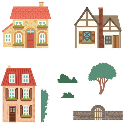 Spring Cottage Village - Honey Cuts - Stand - Alone Dies - Honey Bee Stamps