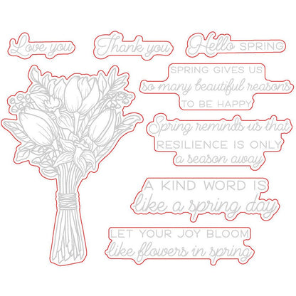 Spring Joy Bouquet - Honey Cuts - Coordinating Dies - Retiring - Honey Bee Stamps