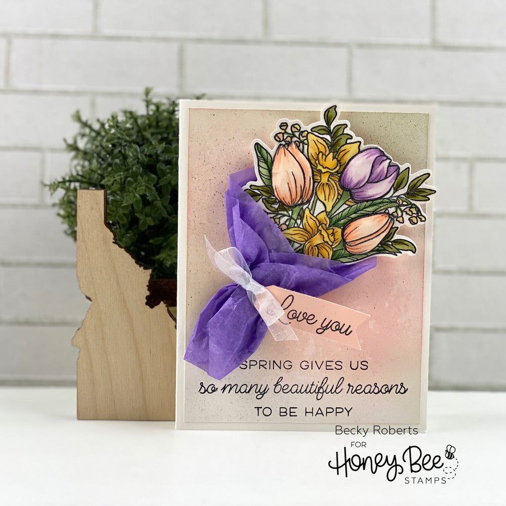 Spring Joy Bouquet - Honey Cuts - Coordinating Dies - Retiring - Honey Bee Stamps