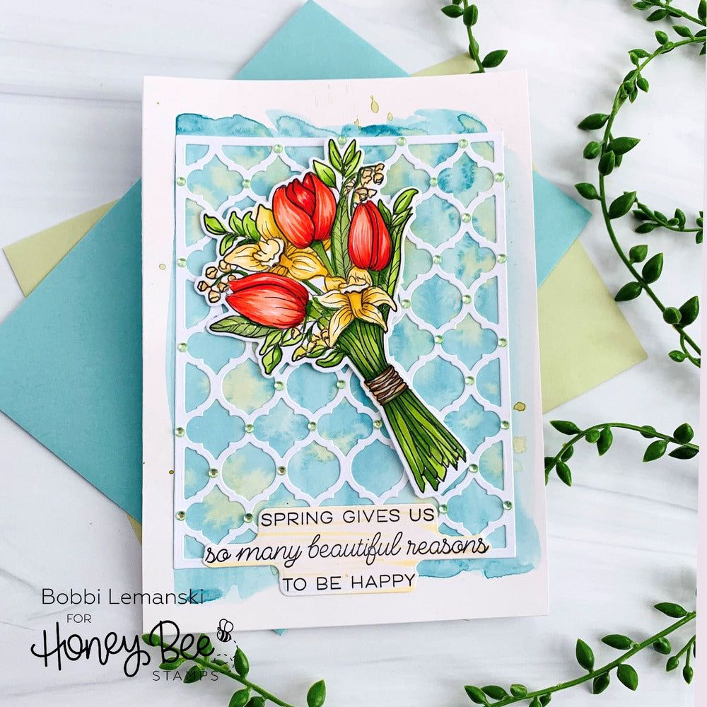 Spring Joy Bouquet - Honey Cuts - Coordinating Dies - Retiring - Honey Bee Stamps