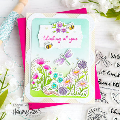 Spring Meadow - 5x6 Stamp Set - Honey Bee Stamps